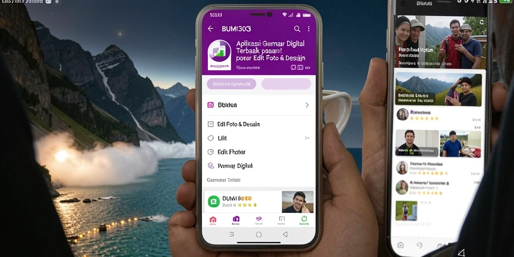 Antarmuka BUMI303 yang intuitif dan berwarna-warni.