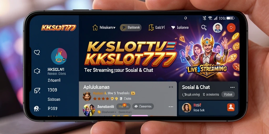 Antarmuka KKSLOT777 dengan fitur Live Streaming dan interaksi pengguna.